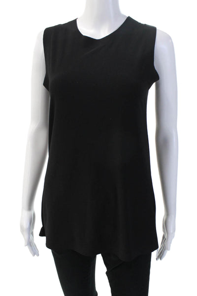 Norma Kamali Women Tunic Tank Sleeveless Round Neck Black Size S