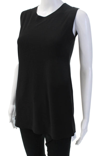 Norma Kamali Women Tunic Tank Sleeveless Round Neck Black Size S