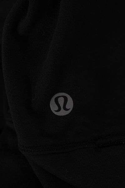 Lululemon Women Long Sleeve Basic T-Shirt Black Nylon Blend Size 4