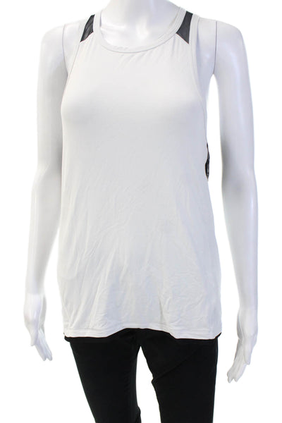ALALA Women Basic Sleeveless Tank White Round Neck Size S