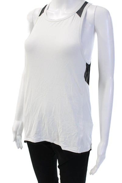 ALALA Women Basic Sleeveless Tank White Round Neck Size S
