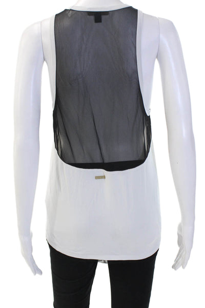 ALALA Women Basic Sleeveless Tank White Round Neck Size S