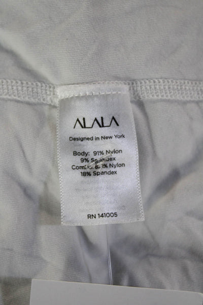 ALALA Women Basic Sleeveless Tank White Round Neck Size S