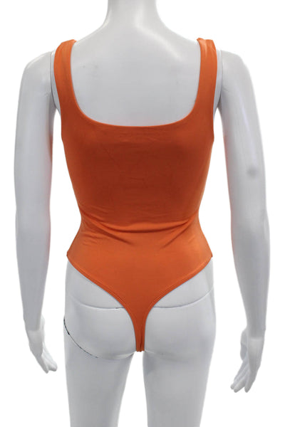 Babaton Womens Orange One Piece Square Neck Sleeveless Beach Size S
