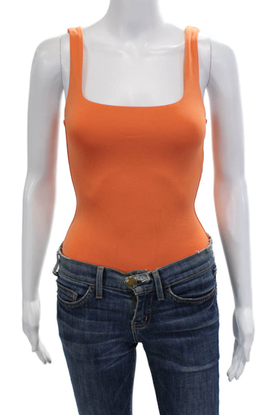 Babaton Womens Orange One Piece Square Neck Sleeveless Beach Size S