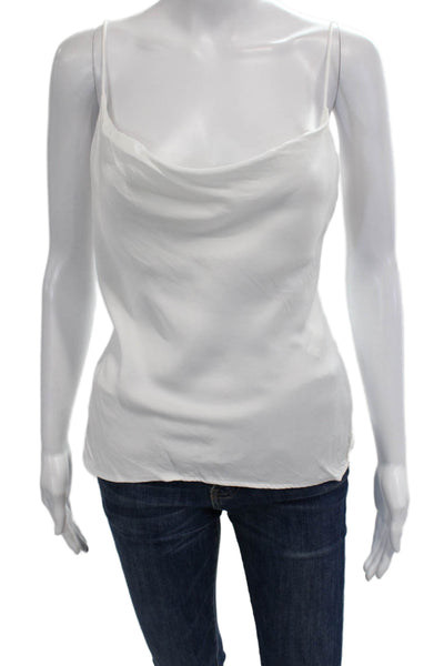 Zara Women Camisole White Viscose Spaghetti Strap Size S