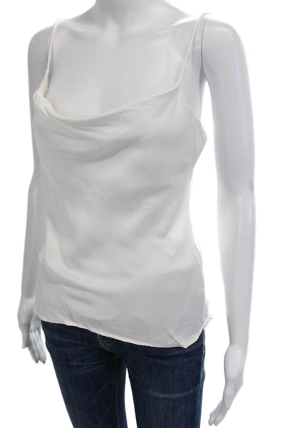 Zara Women Camisole White Viscose Spaghetti Strap Size S