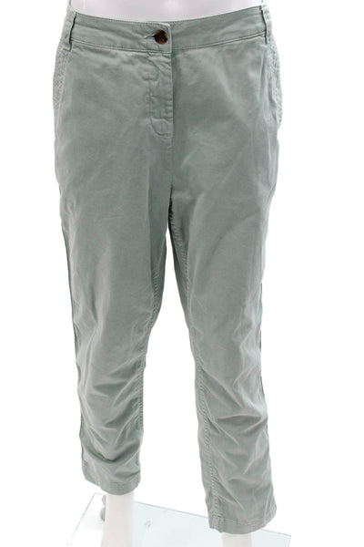 Boden Unisex Gray Cropped Chino Pants 98% Cotton Size 8