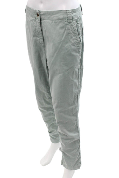 Boden Unisex Gray Cropped Chino Pants 98% Cotton Size 8