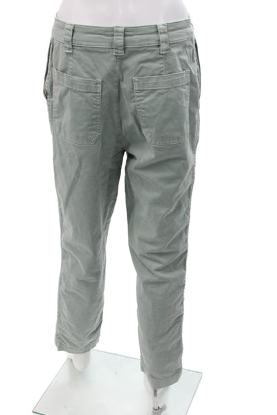 Boden Unisex Gray Cropped Chino Pants 98% Cotton Size 8
