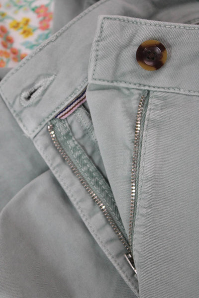 Boden Unisex Gray Cropped Chino Pants 98% Cotton Size 8