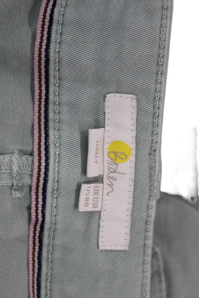 Boden Unisex Gray Cropped Chino Pants 98% Cotton Size 8