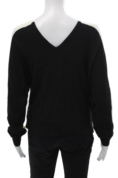 Karen Millen Unisex Black Pullover Sweater Round Neck Long Sleeve Button Size L