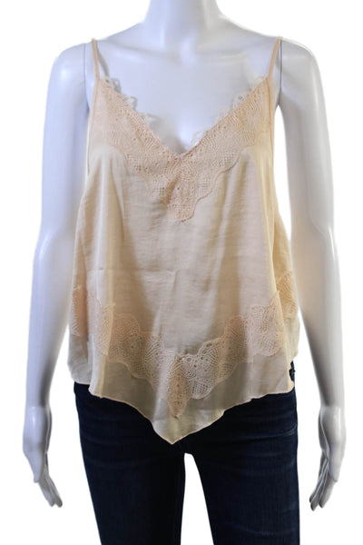 Intimately Free People Womens V-Neck Beige Camisole Polyester Size M