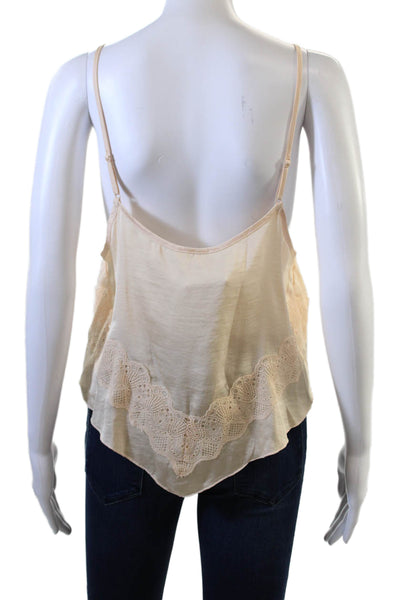 Intimately Free People Womens V-Neck Beige Camisole Polyester Size M