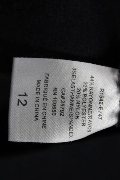 Renuar Women Ankle Cropped Dress Pants Black Size 12