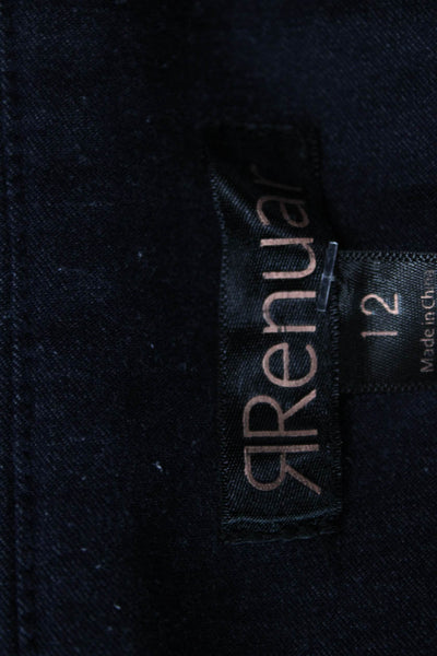 Renuar Women Ankle Cropped Dress Pants Black Size 12