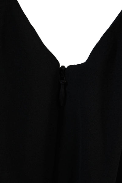 Dion Lee Women Black Slip Maxi Dress V-Neck Sleeveless Size 10