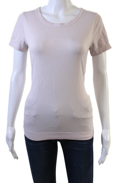 Lululemon Womens Basic Jersey T-Shirt Pink Short Sleeve Size S