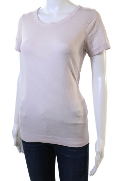 Lululemon Womens Basic Jersey T-Shirt Pink Short Sleeve Size S