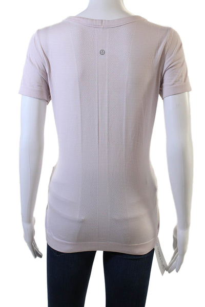 Lululemon Womens Basic Jersey T-Shirt Pink Short Sleeve Size S