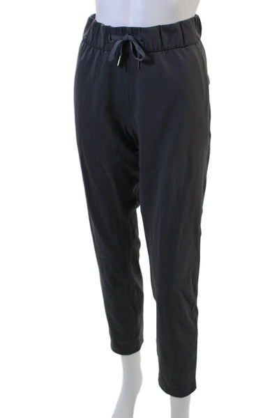 Lululemon Women Ankle Jogger Sweatpants Gray Drawstring Nylon Blend Size 6