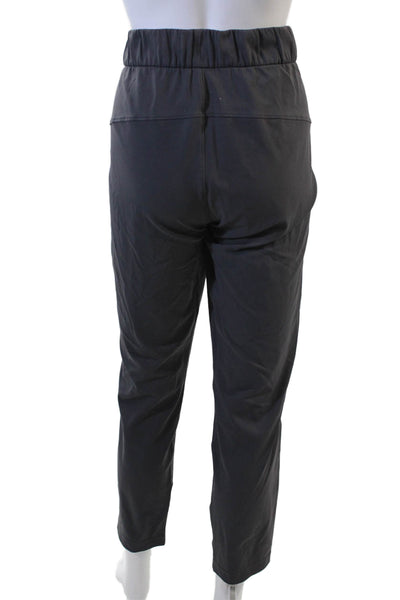 Lululemon Women Ankle Jogger Sweatpants Gray Drawstring Nylon Blend Size 6