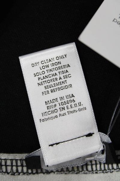 Worth New York Women Black Shift Tank Dress 3/4 Sleeve Zip Size 10