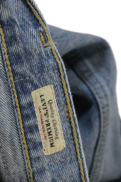 Levis Unisex Straight Cropped Jeans Light Blue Size 23