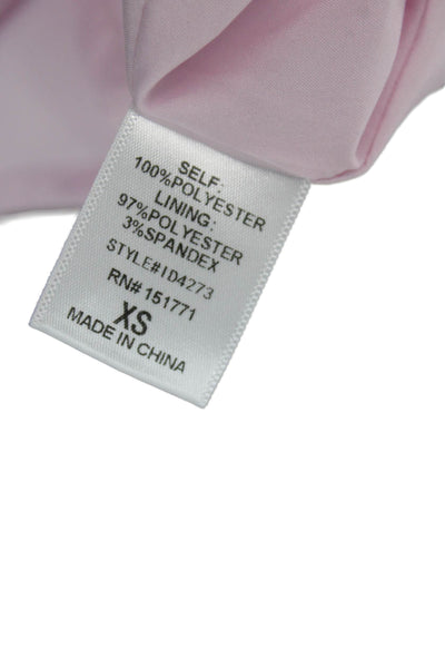 Le Lis Women Fit & Flare Sundress Floral V-Neck Sleeveless Mini Pink Size XS