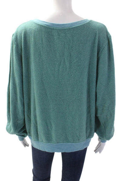 Wildfox Womens Pullover Sweatshirt Green Graphic Funny Size M