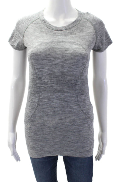 Lululemon Women Gray Basic Short Sleeve Tunic Crew Neck Size S