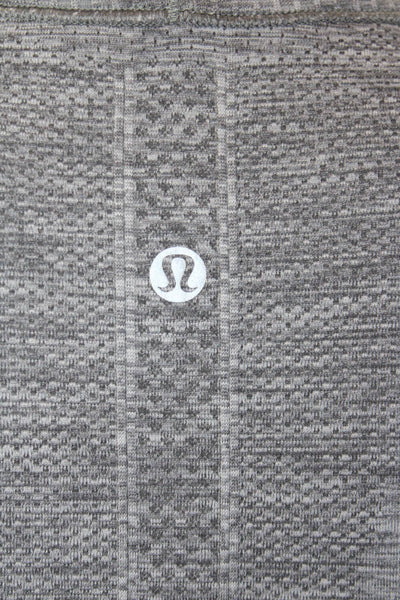 Lululemon Women Gray Basic Short Sleeve Tunic Crew Neck Size S