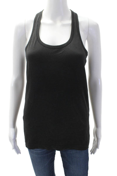 Lululemon Women Black Basic Tank Round Neck Sleeveless Size S