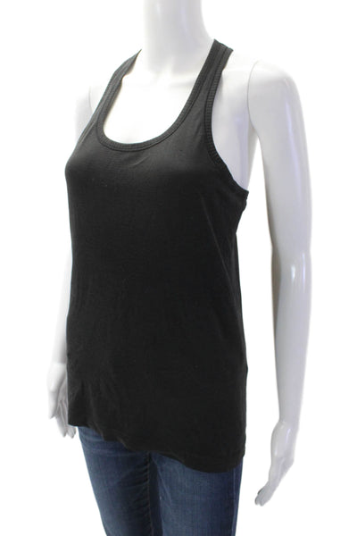 Lululemon Women Black Basic Tank Round Neck Sleeveless Size S