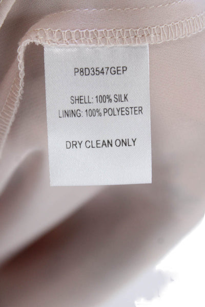Parker Women Jumpsuit Beige Silk Halter Sleeveless Floral Petite Size S