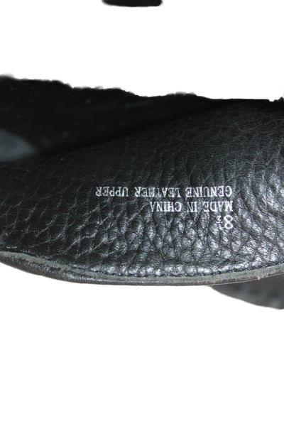 346 Brooks Brothers Mens Leather Slip-On Loafers Black Size 8.5