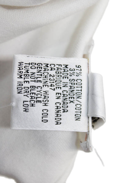 Talbots Womens Basic White T-Shirt Short Sleeve Round Neck Cotton Size XL