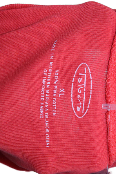 Talbots Women Red Pima Cotton Crew Neck Short Sleeve Basic T-Shirt Size XL