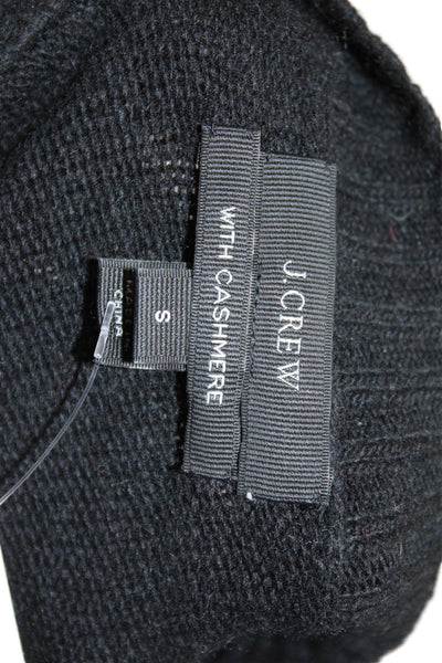 J Crew Women Black Crew Neck Pullover Sweater Classic Size S