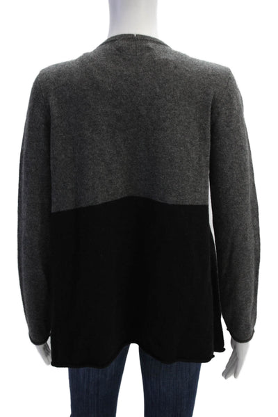 Claudia Nichole Unisex Cardigan 100% Cashmere Black Bohemian Long Sleeve Size S