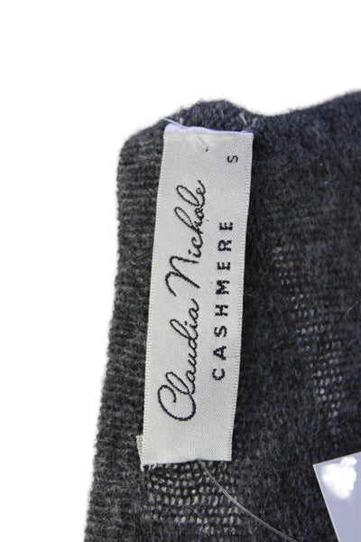 Claudia Nichole Unisex Cardigan 100% Cashmere Black Bohemian Long Sleeve Size S