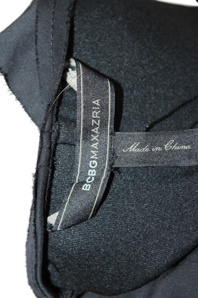 BCBGMAXAZRIA Women Bodycon Sheath Black V-Neck Knee-Length Dress Size 0