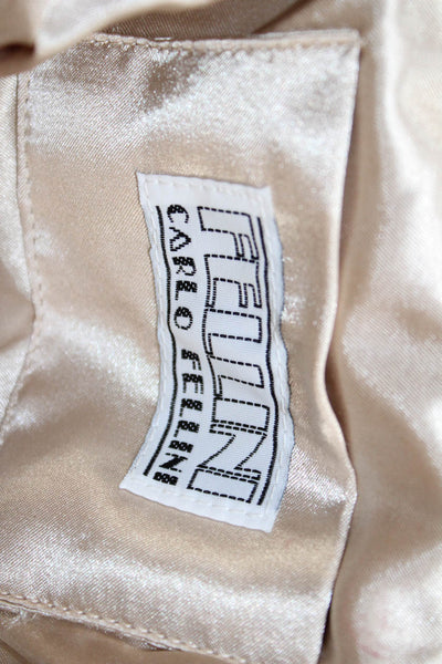 Fellini Carlo Fellini Womens One Handle Kiss Lock Beaded Evening Handbag Silver