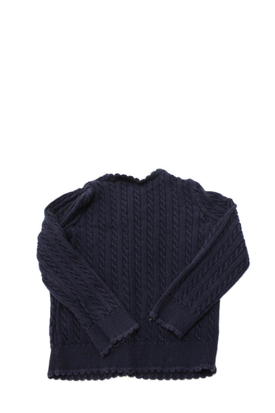 Polo Ralph Lauren Girls Cotton Cable-Knit Cardigan Sweater Blue Size 3