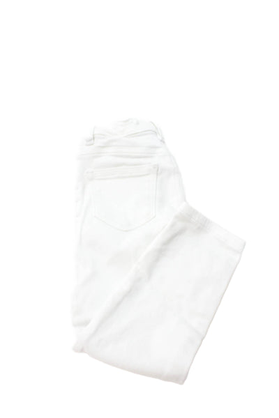 DL1961 Girls Cotton Zippered Straight Jeans White Size 4