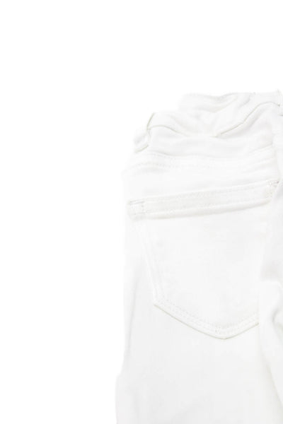 DL1961 Girls Cotton Zippered Straight Jeans White Size 4