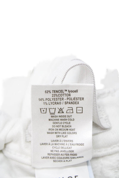 DL1961 Girls Cotton Zippered Straight Jeans White Size 4