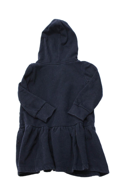 Polo Ralph Lauren Girls Cotton Hooded Long Sleeve Mini Dress Blue Size 3