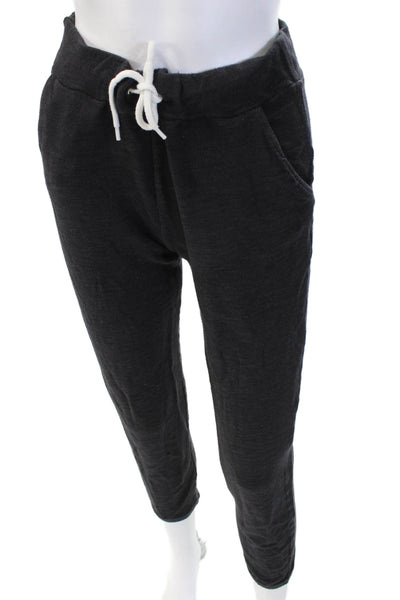 Monrow Womens Cotton Drawstring Skinny Sweatpants Gray Size S